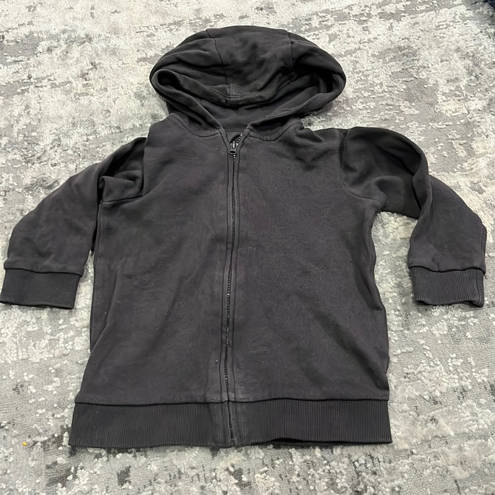 H&M 2T charcoal zip hoodie